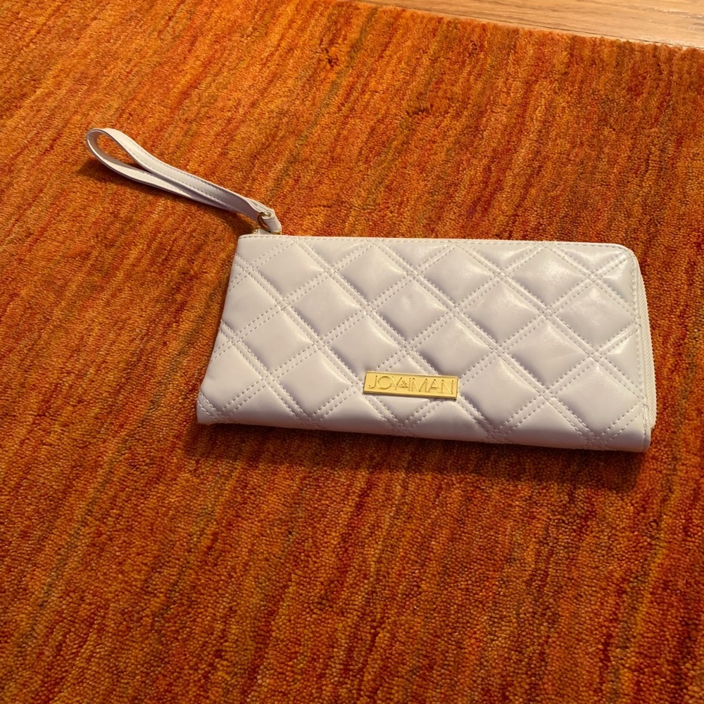 Joy and Imani white wristlet